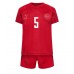 Danmark Joakim Maehle #5 Hjemmebanesæt Børn VM 2022 Kort ærmer (+ korte bukser)